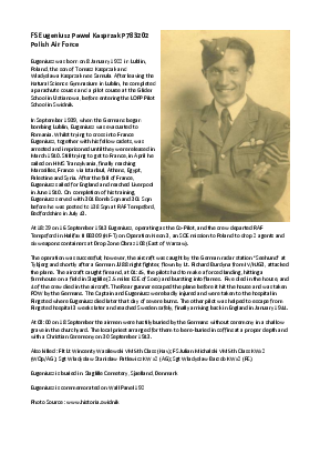 A preview of a PDF biography for Kasprzak, Eugeniusz Pawel